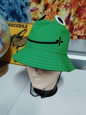 Garden Frog Bucket Hat Green Osfm Good Pre Owned Condition A256
