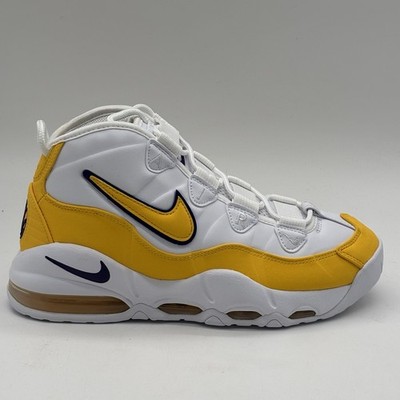 Nike Air Max Uptempo '95 Lakers White Yellow CK0892 102 Mens Size