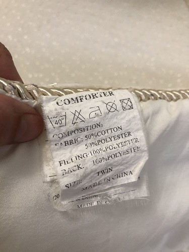 Twin Eyelet Embroidered Vintage 68"X 84" Comforter and Pillow Sham Off White - Picture 17 of 22