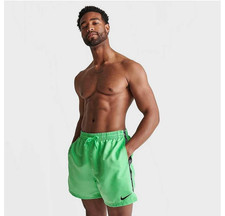 NIKE SWIM VOLLEY 5" MESH LINED SHORTS TRUNKS GREEN NESSD512-380 SIZE SMALL