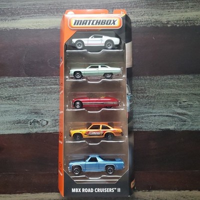 Matchbox 5er Pack MBX Road Cruisers II Ford Mustang Chevy Caprice Chevy Nova NEU