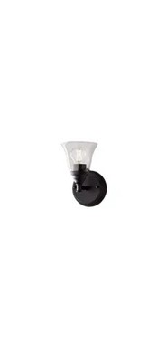 NEW Hampton Bay Marsden 5.5 in. 1-Light Matte Black Transitional Wall Sconce