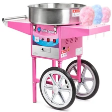 Cotton Candy Machine Cart and Electric Candy Floss Maker - Commercial Quality