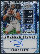 2020 Panini Contenders Optic Jordan Love Auto RARE/15 College Ticket Rookie Mojo