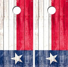 Vintage Texas State Flag Cornhole Board Decal Wrap FREE SQUEEGEE