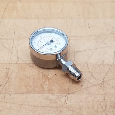 Afriso Bourdon Pressure Gauge, -1-5 Bar, -15-70Psi, 316SS, 50mm Housing, EN837-1