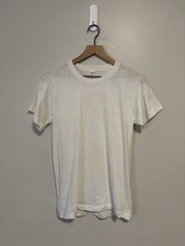 Vintage 60s BVD Blank White T Shirt 100% Cotton Made In USA Size Medium