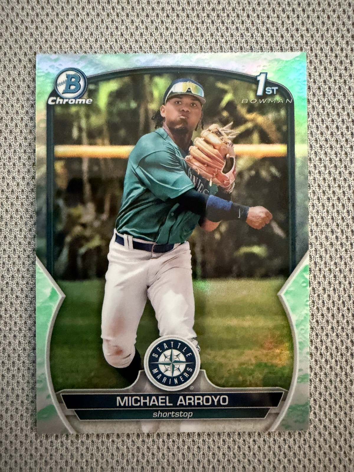 2023 Bowman #BCP-63 Michael Arroyo 1st Chrome Prospects Lunar Glow Refractor