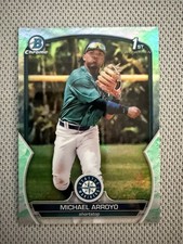 2023 Bowman #BCP-63 Michael Arroyo 1st Chrome Prospects Lunar Glow Refractor