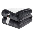 Electric Blanket Heated Throw, Soft Flannel Heating Blanket with 8 Hours Auto...