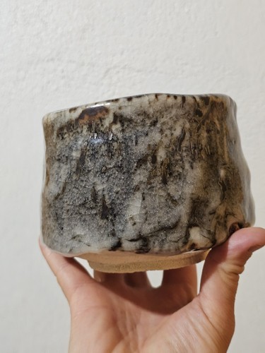 Yasuo Tamaoki Nezumi Shino Chawan | Rat Shino Teeschale Matcha Schale | Original - Bild 4 von 23