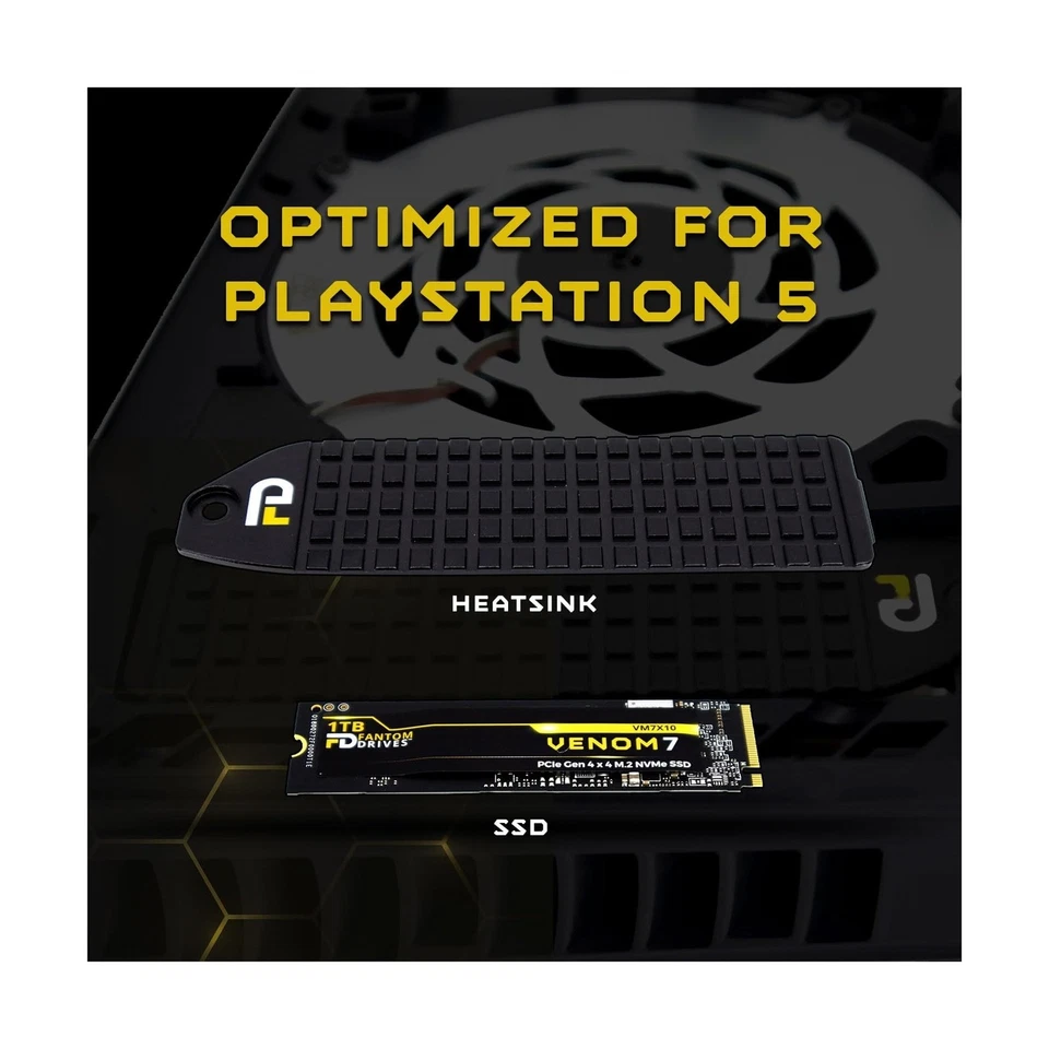 Fantom Drives VENOM7 1TB NVMe Gen4 M.2 2280 Internal SSD Storage Expansion fo... - Image 3 of 3