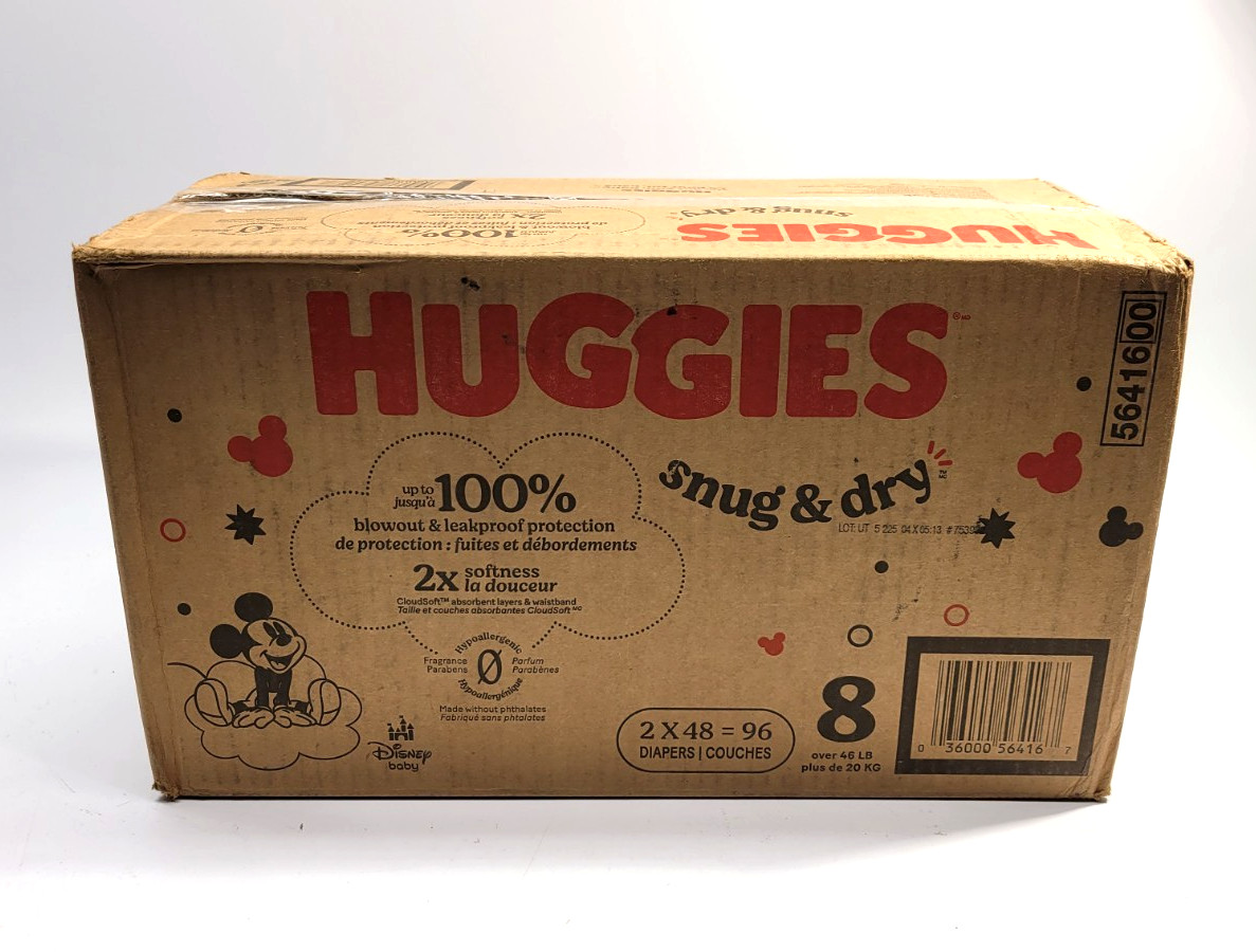 S, Snug & Dry Baby Diapers Size 8 (46+ Lbs)