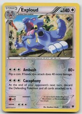 Pokemon Card Exploud REVERSE HOLO Rare XY - Fates Collide 82/124