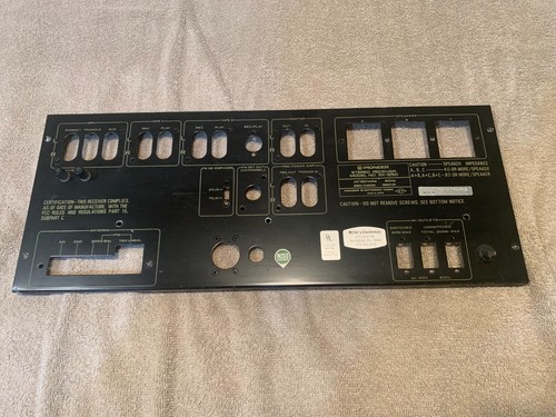 Pioneer SX-1250 Stereo Receiver Parting Out - Rear Metal Panel