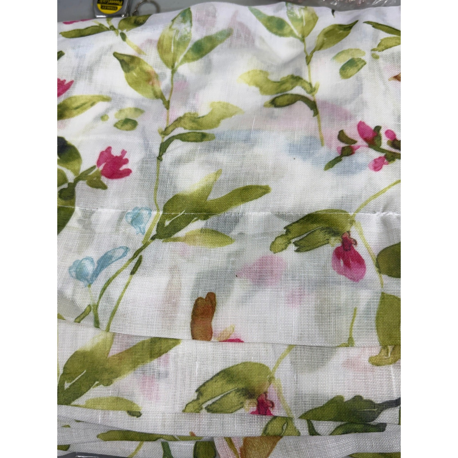 Martha Stewart Kensington Garden Floral Curtain Panels 37x95 Set of 2