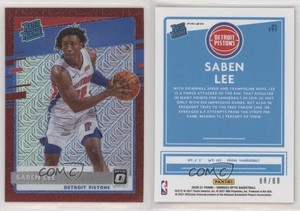 2020-21 Panini Donruss Optic Rated Choice Red Prizm /88 Saben Lee #191 Rookie RC