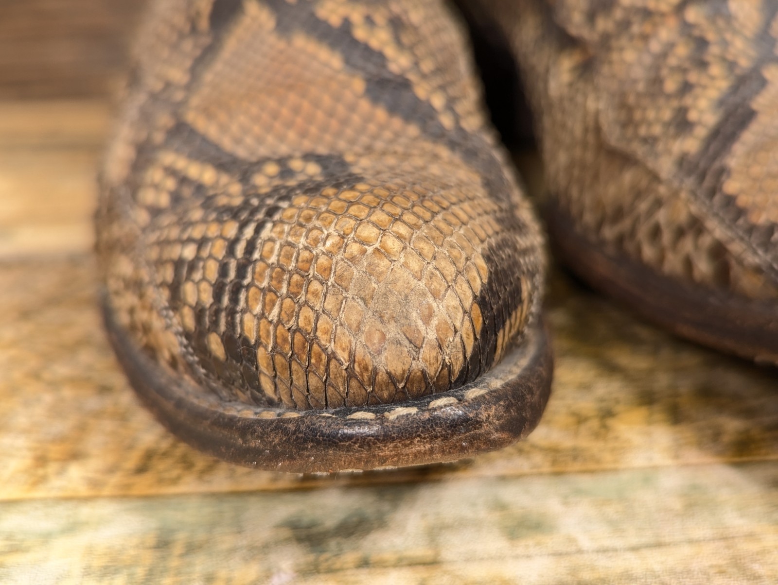 Vintage Dan Post Men's Size 10 EW Python Snakeski… - image 5