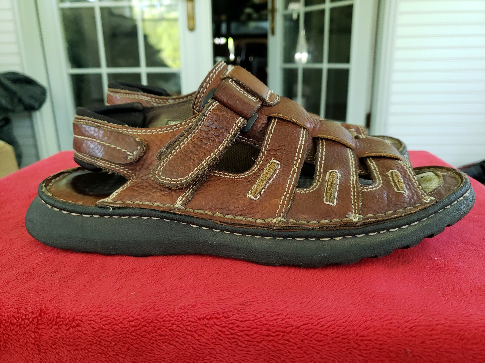 Dr Scholl's Mazomane Leather Sandals Mens Size 9M Vin… Gem