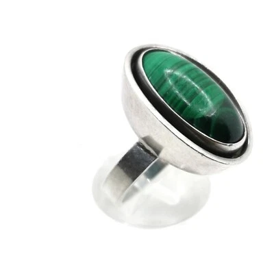 Edel Damen Ring Silber 925 mit Malachit Edelstein - Bild 1 von 4
