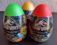 Set of 3 Jurassic World Captivz Color Change Slime Eggs