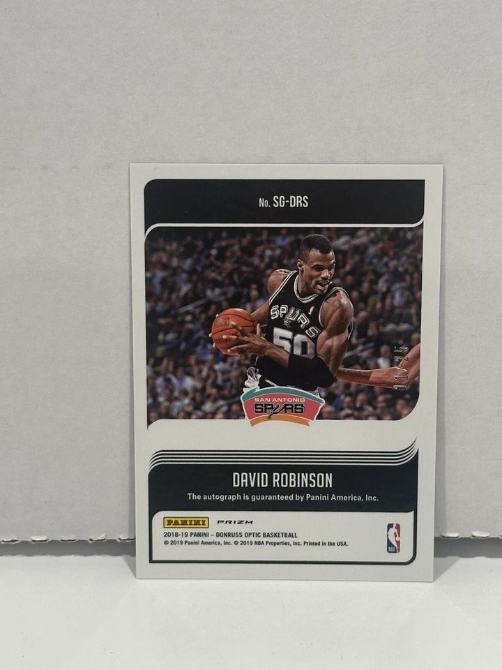 Panini Donruss Optic Signature Series 2018-19 azul Prizm David Robinso automático/25 Foto 3 de 4