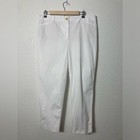 Talbots the perfect crop white pants Women’s size 12 flat front