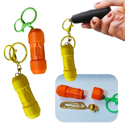 3D Printed Storage Cabin Pendant Decor Portable Travel Storage Pendant Keychain