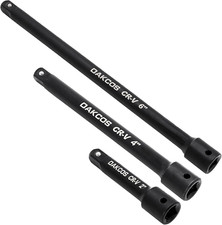 3 Pieces 1/4-Inch Drive Impact Extension Bar Set Includes 2 4 6 Inch Socket Exte