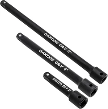 3 Pieces 1/4-Inch Drive Impact Extension Bar Set Includes 2 4 6 Inch Socket Exte