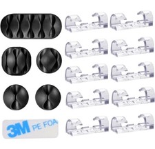 45PC Cable Holder Adhesive Cable Clips Set,Upgraded Wire Holders for Wall, Cord