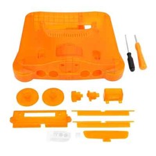N64 Full Replacement Console Shell Housing Translucent Orange Nintendo 64