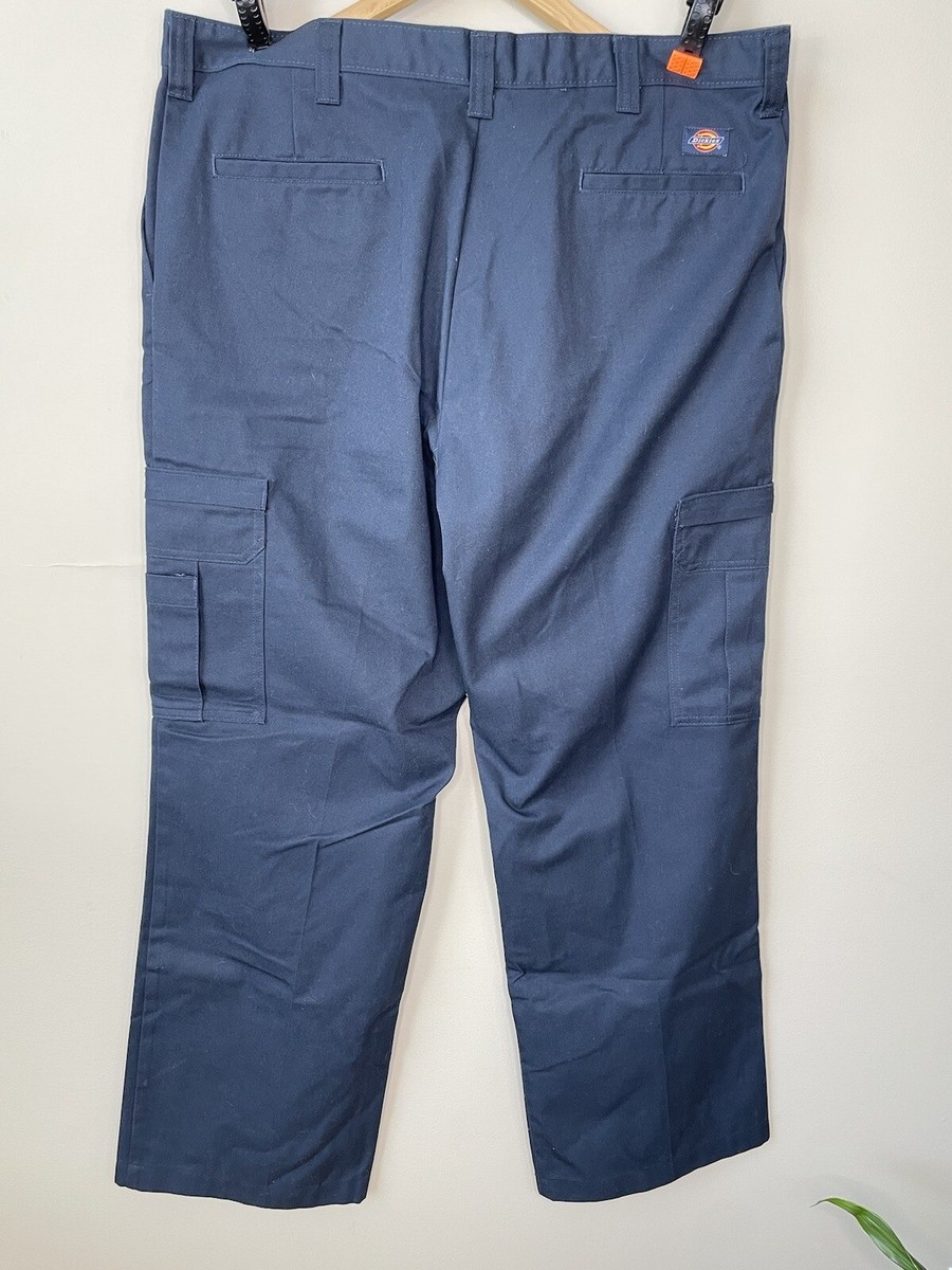 New Dickies Men's Working Pants sz 40 UU Navy Blue Side