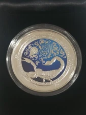 Lebanon 2013 Scorpio 5 Livres Silver 20g Colorized Coin Proof Zodiac Orig. Box 