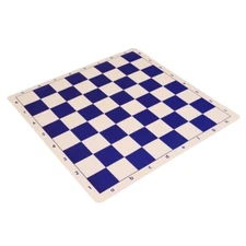 Wholesale Chess 20" Tournament Silicone Roll-Up Chess Board - Blue