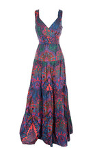 NWT J.Crew Tiered Sleeveless Maxi in Green Multi Ratti® Scarf Paisley Dress 4