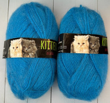 2 Hilos Sandnes Gatito Mohair Worsted 50% Acrílico 30% Mohair 20% Lana Turquesa