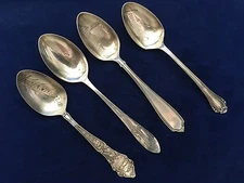 Antique / Vintage Sterling Silver SOUVENIR SPOONS, Lot of (4) Indiana, St. Louis
