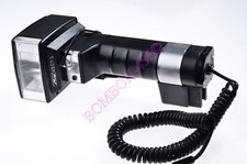 METZ 45 CT-5 FLASH, BRACE, SYNC CORD,  QUANTUM PM-M CORD. TESTED-VG CONDITION.