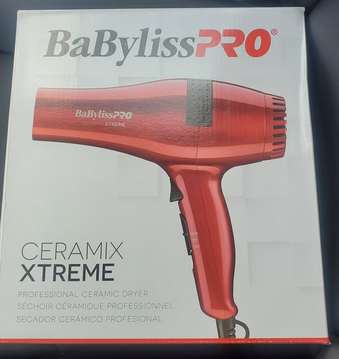 BaBylissPRO Ceramix Xtreme 2000W Professional Hair Dryer Pink White New BaByliss Pro Hair Blow Dryer Ceramix Xtreme - 2000 Watt  main image 4
