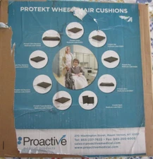 Proactive Protekt Gel Wheelchair Cushion 16x16"x2" New