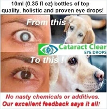 Cataract eye drops. 2% & 4.2% strength N-Acetyl-Carnosine. For people & pets.