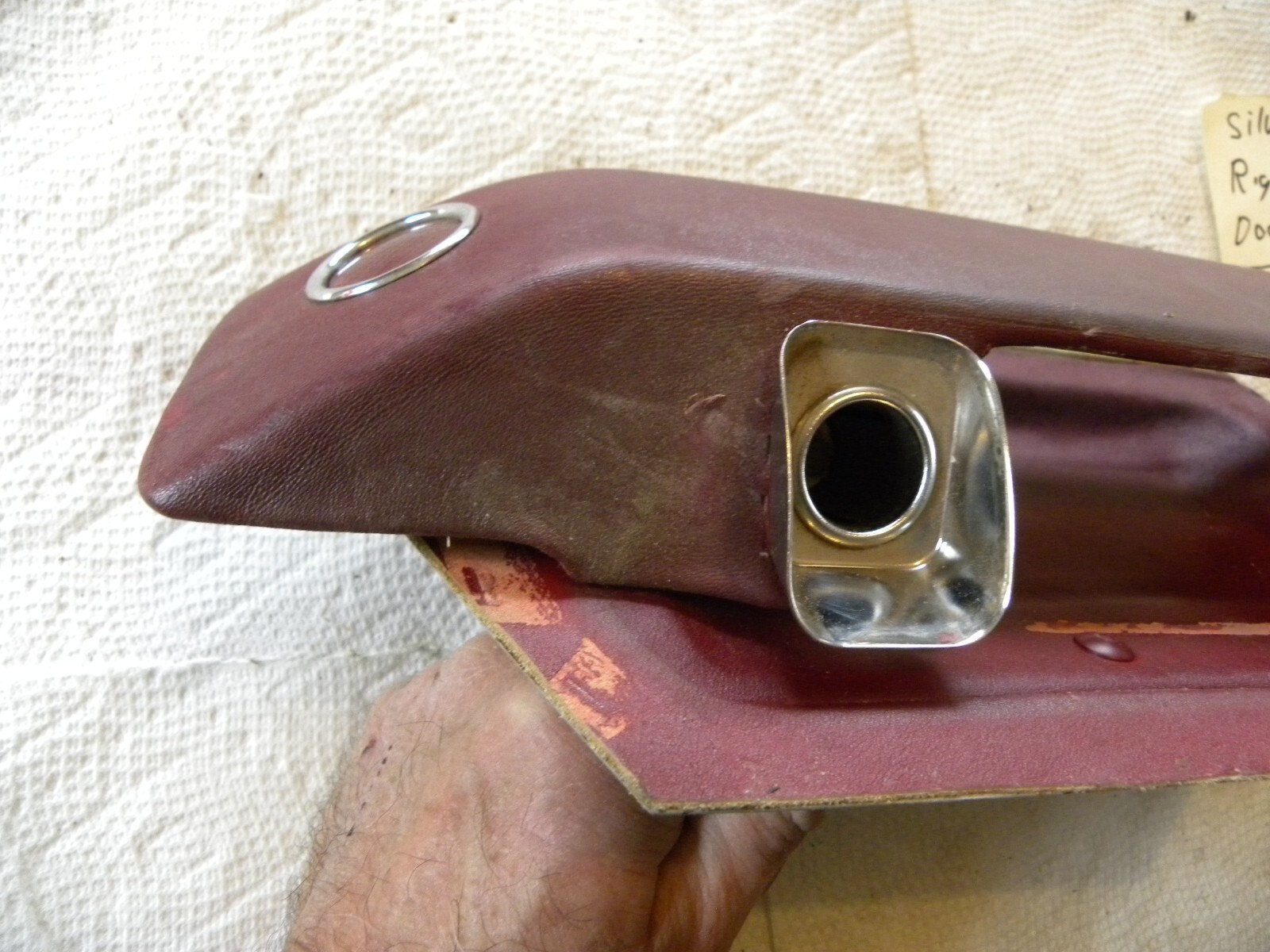 Rolls Royce Silver Shadow Bentley T I II Red Right Rear Seat Door Pull Armrest