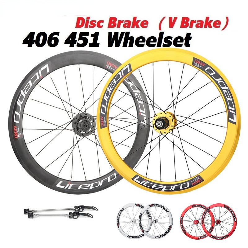 20er 406 451 Folding Bike Wheel Set Double Wall Rims 8-9-10-11