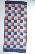ECHO Silk Blend Long Scarf Multi-color Blue, Red, White