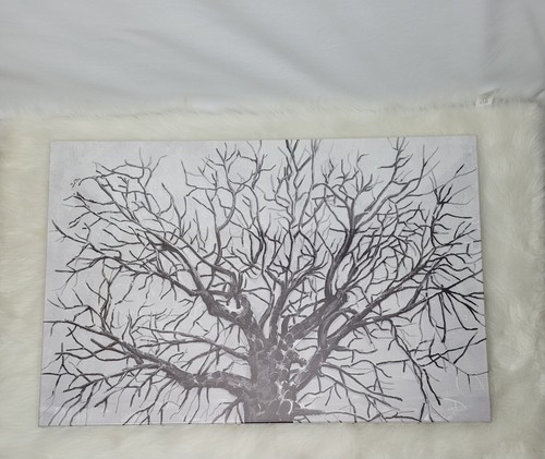 Arte da parete astratta albero nudo bianco e nero stampa albero invernale 24x36 pollici - Foto 2 di 7