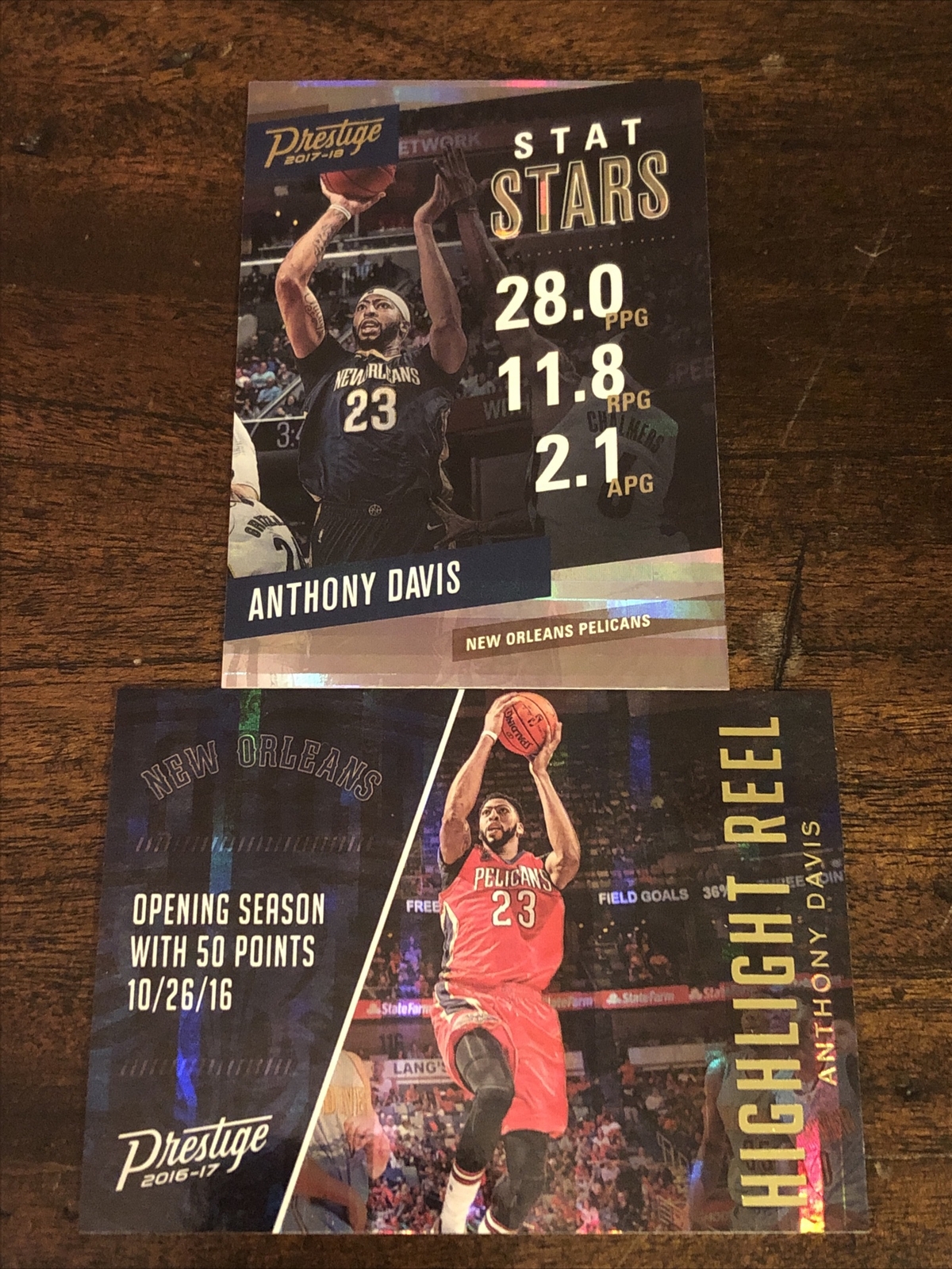 2016-17  Prestige Highlight Reel Horizon & Stat Stars Parallel Anthony Davis