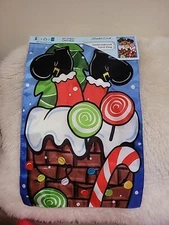 EMBROIDERED GARDEN FLAG 11.5" X 18" Meadow Creek Christmas Flag Holiday 