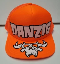 Black Death Gothic Industrial Thrash Metal White Skull Neon Orange  Adjust