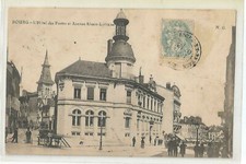 01 BOURG EN BRESSE HOTEL DES POSTES ET AVENUE ALSACE LORRAINE XX CARTE ABIMEE